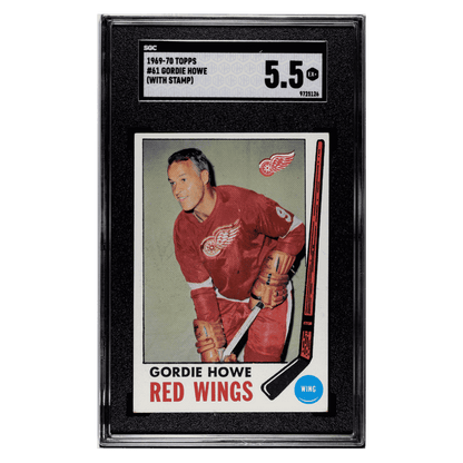 Gordie Howe SGC 5.5 1969-70 Topps - With Stamp Card #61