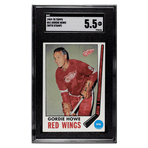 Gordie Howe SGC 5.5 1969-70 Topps - With Stamp Card #61