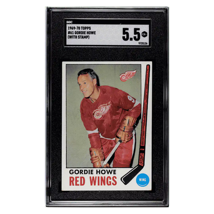 Gordie Howe SGC 5.5 1969-70 Topps - With Stamp Card #61