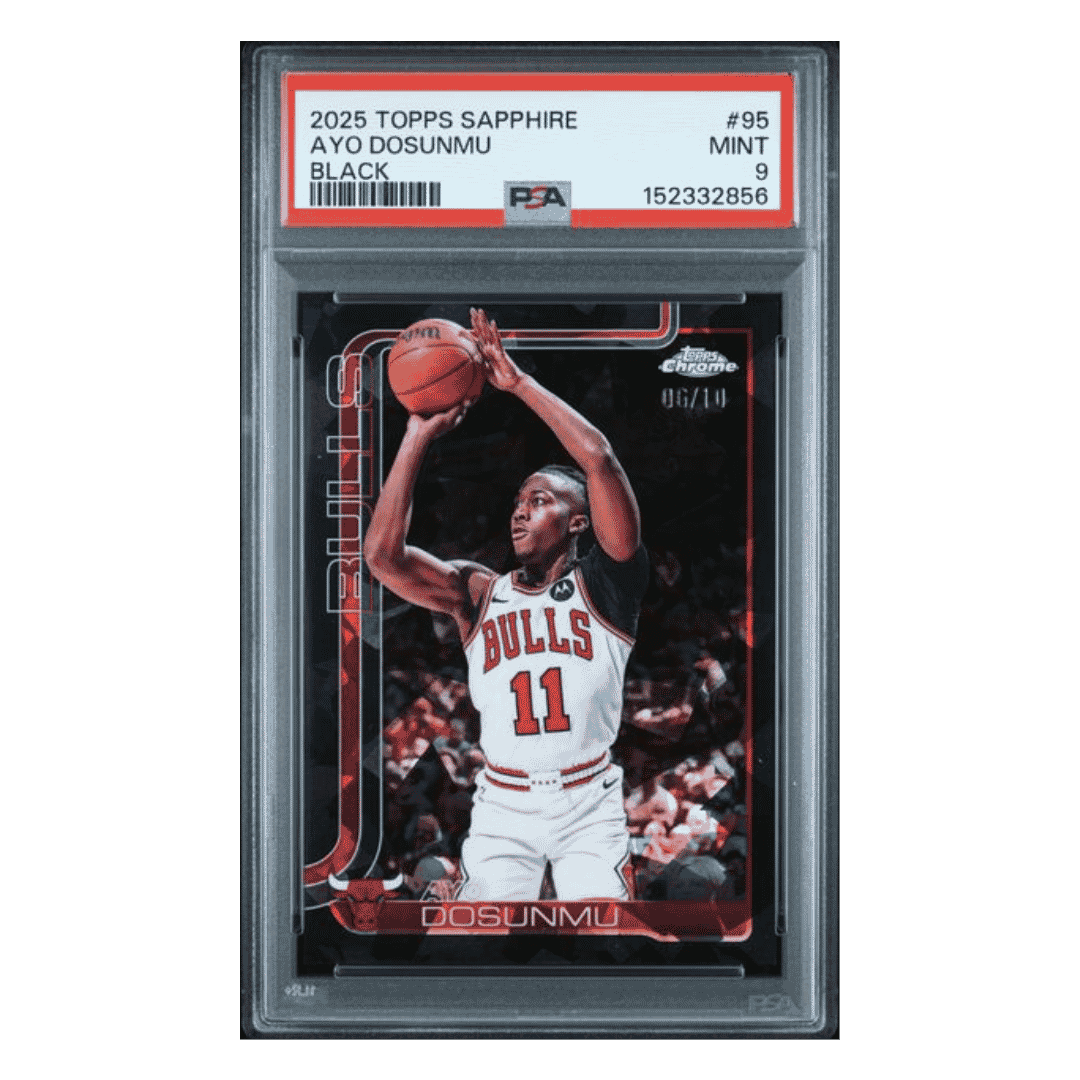 Ayo Dosunmu PSA 9 2025 Topps Sapphire Black #d/ 10 Card #95
