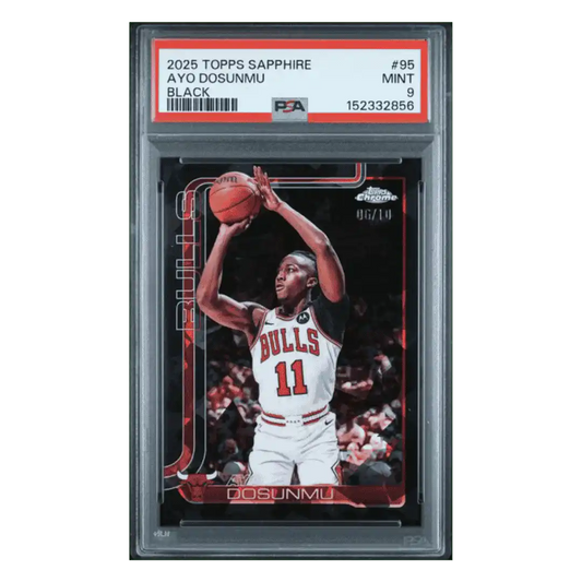 Ayo Dosunmu PSA 9 2025 Topps Sapphire Black #d/ 10 Card #95