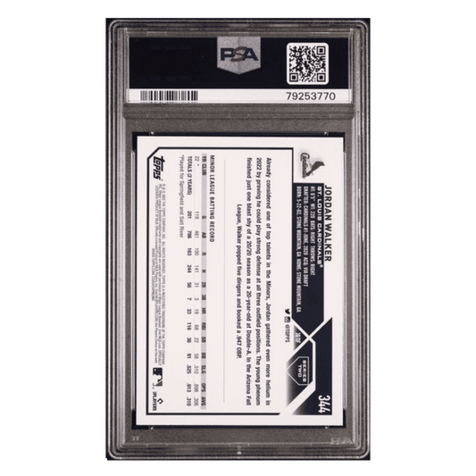Jordan Walker PSA 10 2023 Topps Rookie RC Card #344