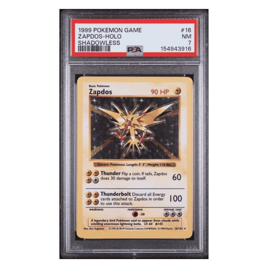 Zapdos - Holo PSA 7 1999 Pokemon Game Shadowless Card #16