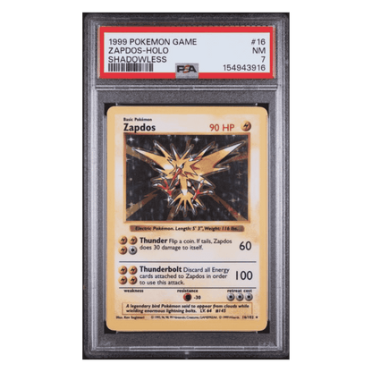 Zapdos - Holo PSA 7 1999 Pokemon Game Shadowless Card #16