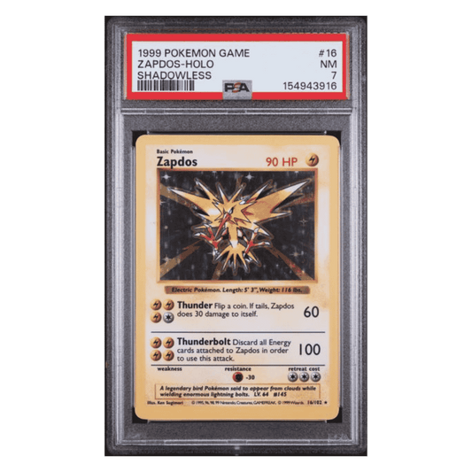 Zapdos - Holo PSA 7 1999 Pokemon Game Shadowless Card #16