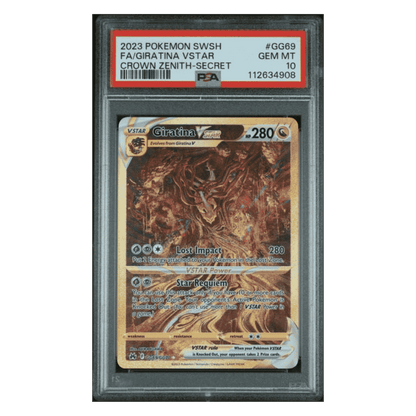 Full Art Giratina VSTAR PSA 10 2023 Pokemon Sword & Shield Crown Zenith Secret Card #GG69