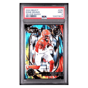 Rome Odunze PSA 9 2024 Panini Select Tie-Dye Shock Rookie RC #d/ 25 Card #236