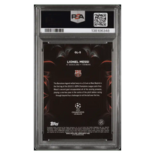 Lionel Messi PSA 10 2023-24 Topps Chrome UEFA Club Competitions Golazo Card #GL5