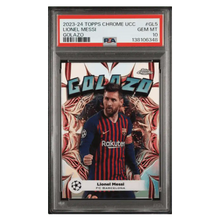 Lionel Messi PSA 10 2023-24 Topps Chrome UEFA Club Competitions Golazo Card #GL5
