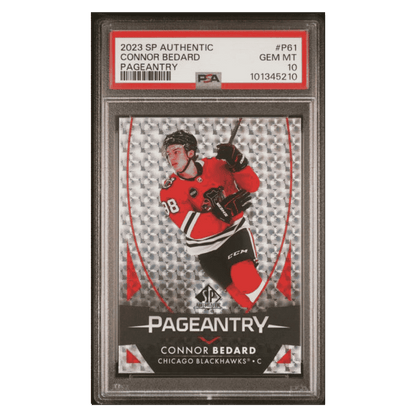 Connor Bedard PSA 10 2023 Upper Deck SP Authentic Pageantry Card #P61