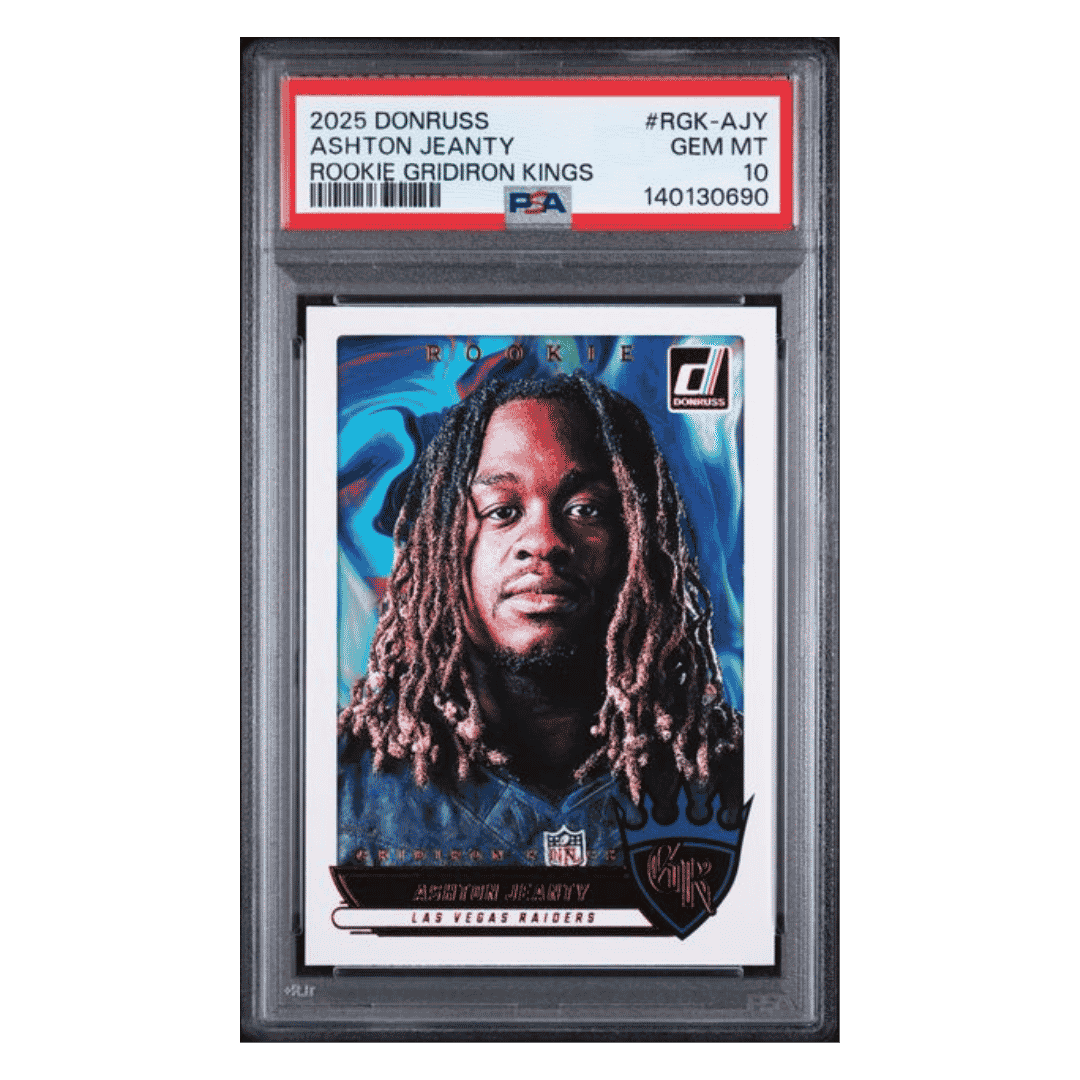 Ashton Jeanty PSA 10 2025 Panini Donruss Rookie Gridiron Kings Card #RGK-AJY