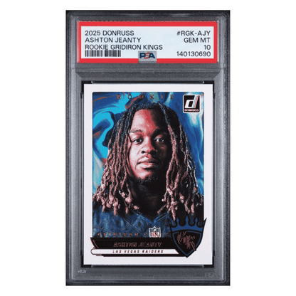 Ashton Jeanty PSA 10 2025 Panini Donruss Rookie Gridiron Kings Card #RGK-AJY