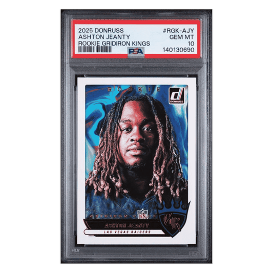 Ashton Jeanty PSA 10 2025 Panini Donruss Rookie Gridiron Kings Card #RGK-AJY