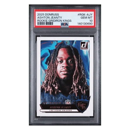 Ashton Jeanty PSA 10 2025 Panini Donruss Rookie Gridiron Kings Card #RGK-AJY