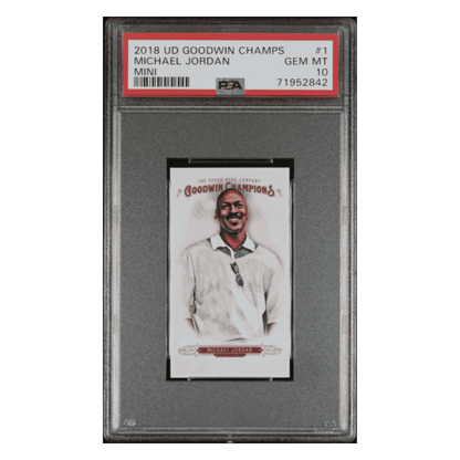 Michael Jordan PSA 10 2018 Upper Deck Goodwin Champs Mini Card #1