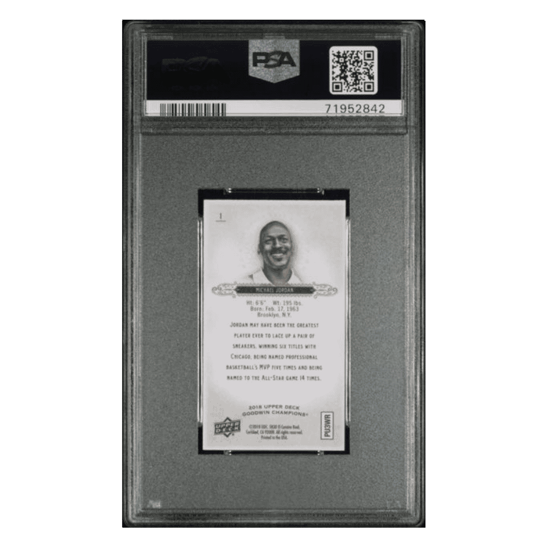 Michael Jordan PSA 10 2018 Upper Deck Goodwin Champs Mini Card #1