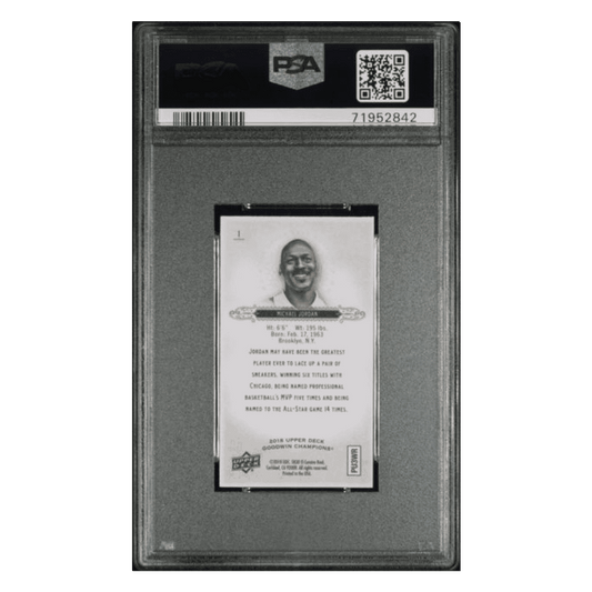 Michael Jordan PSA 10 2018 Upper Deck Goodwin Champs Mini Card #1