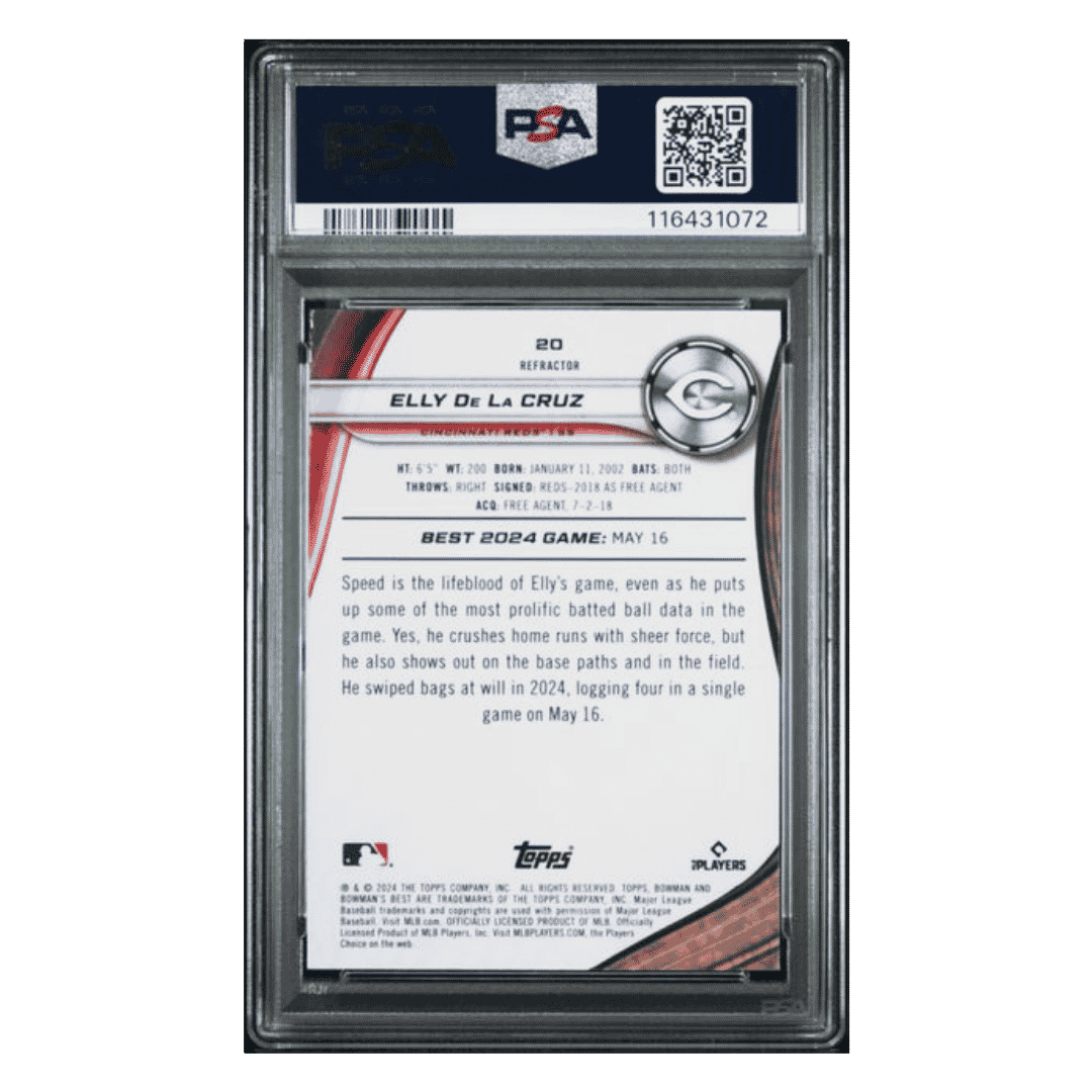 Elly De La Cruz PSA 10 2024 Bowman's Best Refractor Rookie RC Card #20