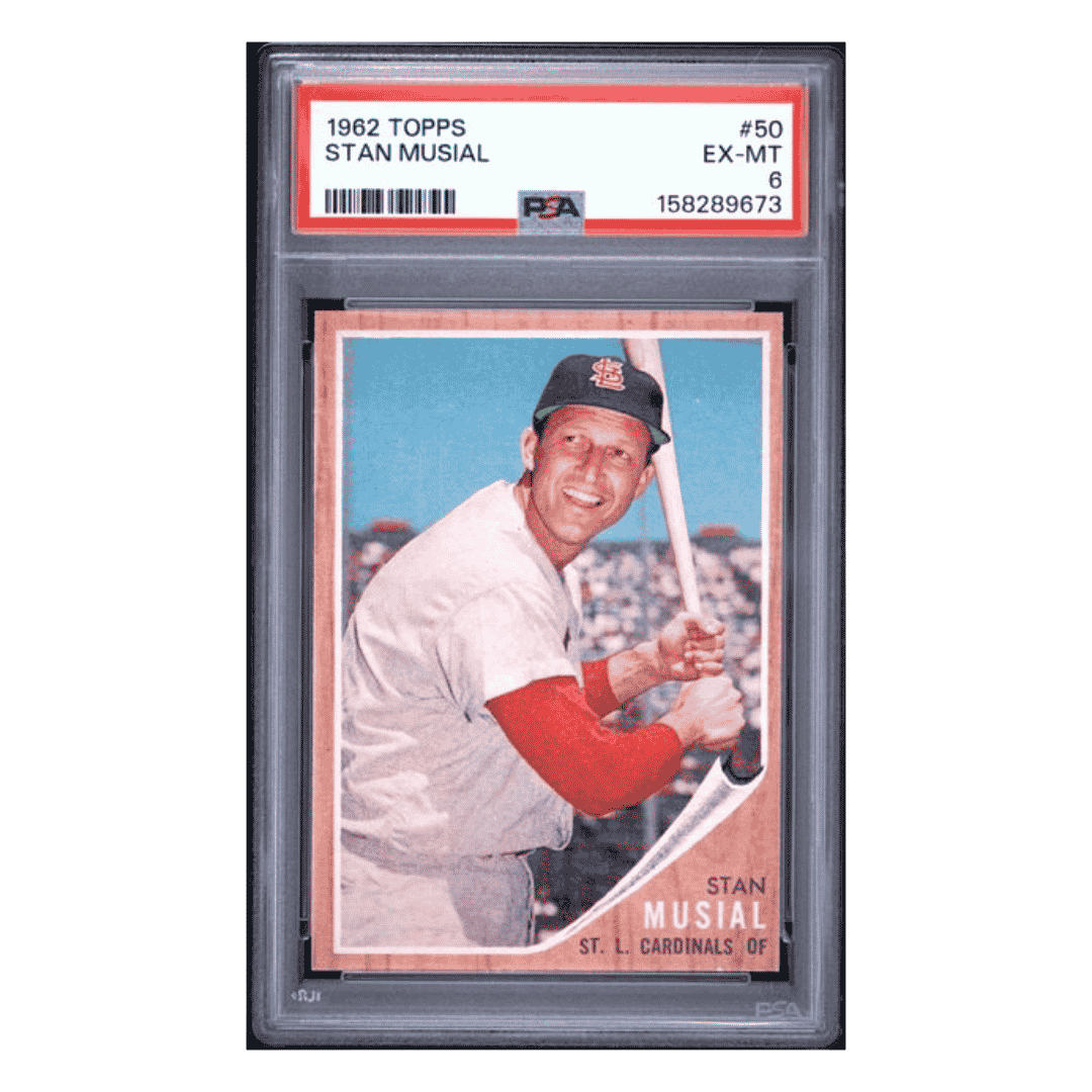 Stan Musial PSA 6 1962 Topps Card #50