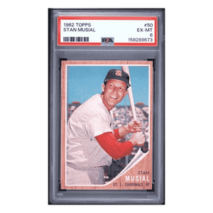 Stan Musial PSA 6 1962 Topps Card #50