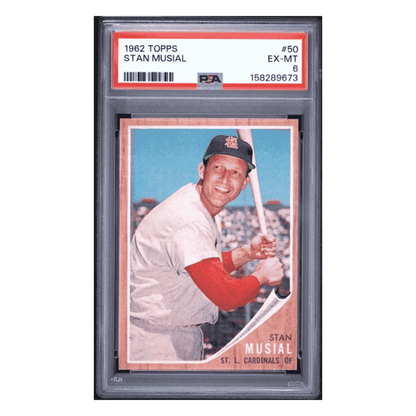Stan Musial PSA 6 1962 Topps Card #50