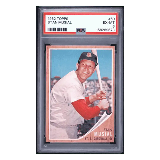 Stan Musial PSA 6 1962 Topps Card #50