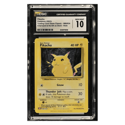 Pikachu CGC 10 2023 Pokemon Charizard & Ho-Oh ex Deck - Holo Card #008/034