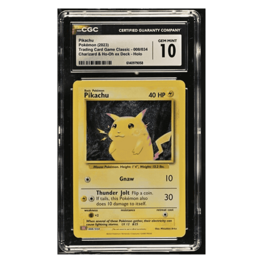 Pikachu CGC 10 2023 Pokemon Charizard & Ho-Oh ex Deck - Holo Card #008/034