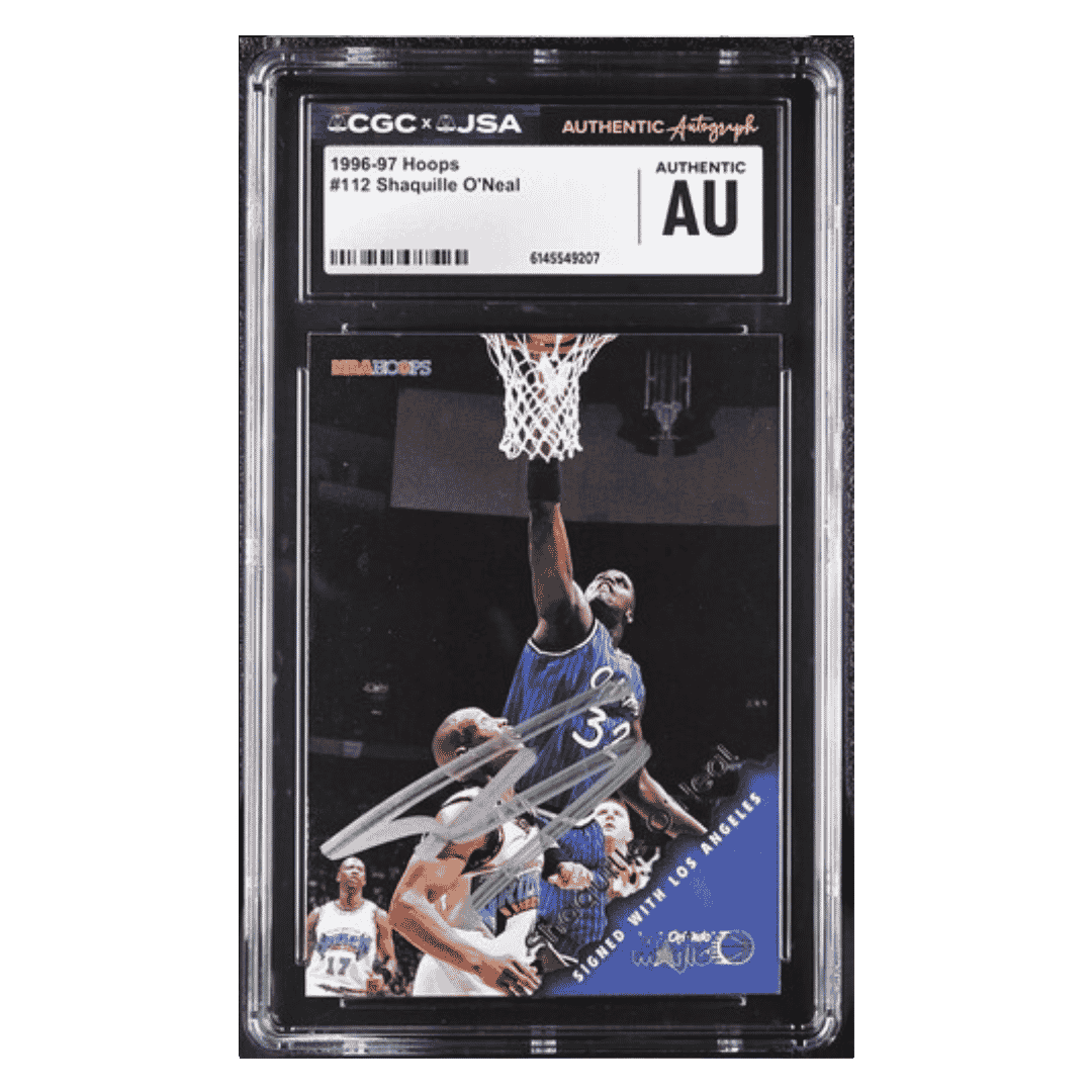 Shaquille O'Neal 1996 Skybox NBA Hoops Autographed Card #112