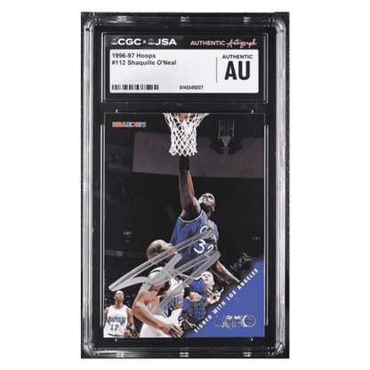 Shaquille O'Neal 1996 Skybox NBA Hoops Autographed Card #112