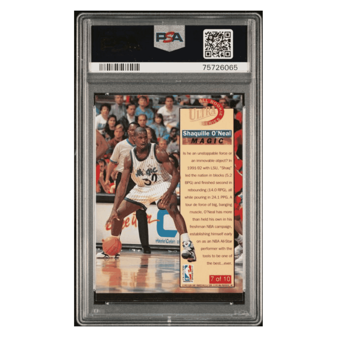 Shaquille O'Neal PSA 8 1992 Fleer Ultra All - Rookies Card #7