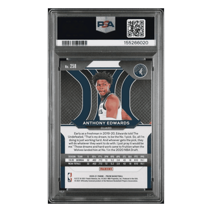 Anthony Edwards PSA 10 2020 Panini Prizm Rookie RC Card #258