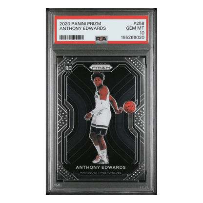 Anthony Edwards PSA 10 2020 Panini Prizm Rookie RC Card #258