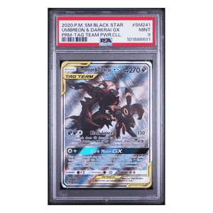 Umbreon & Darkrai GX PSA 9 2020 Pokemon Sun & Moon Black Star Promo - Tag Team Powers Collection Card #SM241