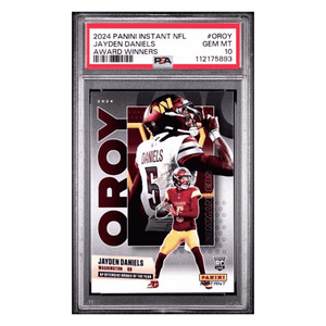 Jayden Daniels PSA 10 2024 Panini Instant NFL Awards Winners Rookie RC Card #OROY