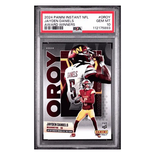 Jayden Daniels PSA 10 2024 Panini Instant NFL Awards Winners Rookie RC Card #OROY