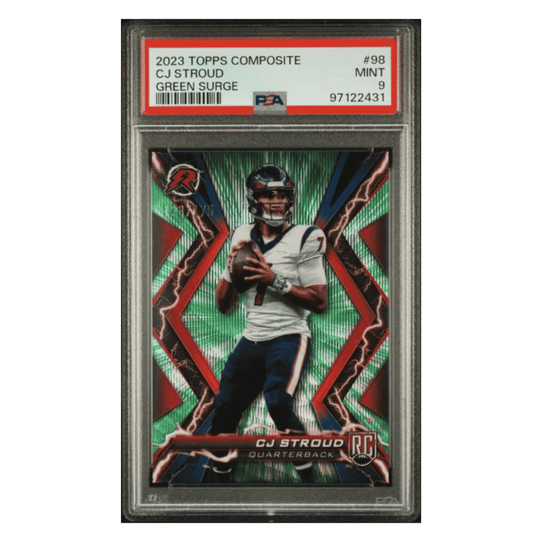 CJ Stroud PSA 9 2023 Topps Composite Green Surge Rookie RC #d/ 175 Card #98