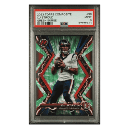 CJ Stroud PSA 9 2023 Topps Composite Green Surge Rookie RC #d/ 175 Card #98