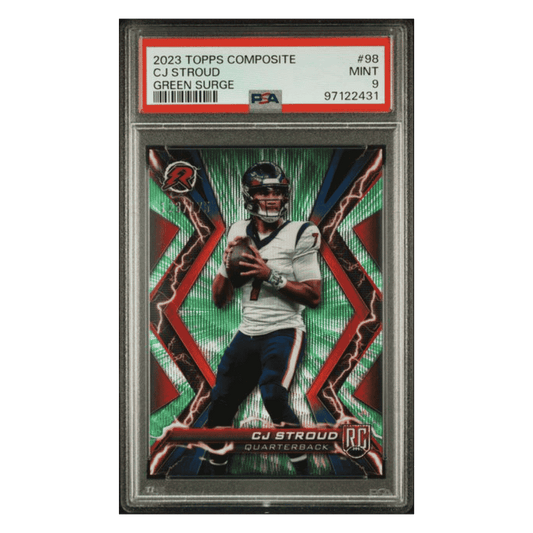 CJ Stroud PSA 9 2023 Topps Composite Green Surge Rookie RC #d/ 175 Card #98