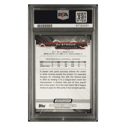 CJ Stroud PSA 9 2023 Topps Composite Green Surge Rookie RC #d/ 175 Card #98