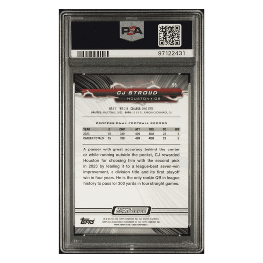 CJ Stroud PSA 9 2023 Topps Composite Green Surge Rookie RC #d/ 175 Card #98
