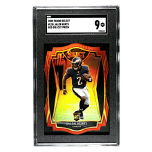 Jalen Hurts SGC 9 2020 Panini Select Red Die- Cut Prizm Card #150