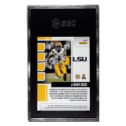 Ja'Marr Chase SGC 9.5 2021 Panini Contenders Draft Picks School Colors Card #5