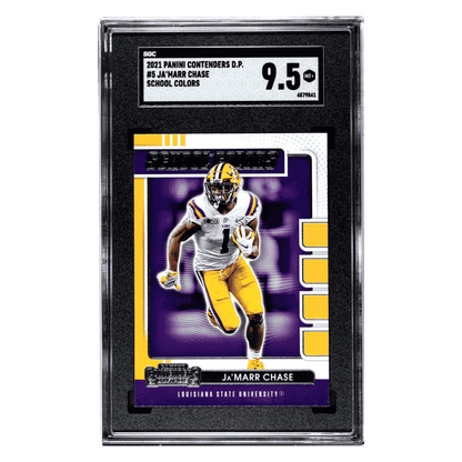 Ja'Marr Chase SGC 9.5 2021 Panini Contenders Draft Picks School Colors Card #5
