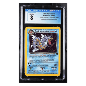 Dark Gyarados PSA 8 1999 Pokemon Team Rocket - Unlimited - League Prerelease Promo Card #8/82