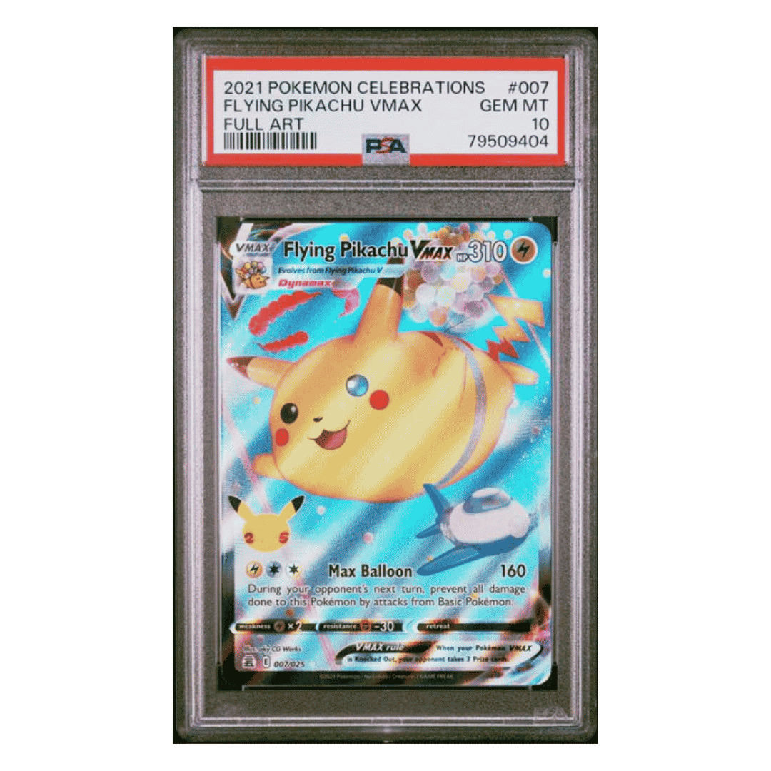 Flying Pikachu VMAX PSA 10 2021 Pokemon Celebrations Full Art Card #007