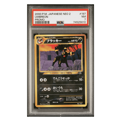 Umbreon PSA 7 2000 Pokemon Japanese Neo 2 Promo Card #197
