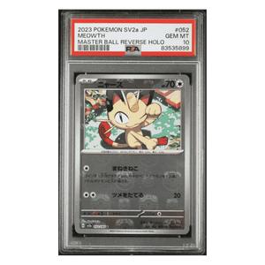 Meowth PSA 10 2023 Pokemon 151 Japanese Master Ball Reverse Holo Card #052