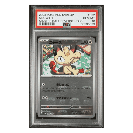 Meowth PSA 10 2023 Pokemon 151 Japanese Master Ball Reverse Holo Card #052