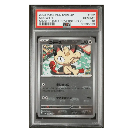 Meowth PSA 10 2023 Pokemon 151 Japanese Master Ball Reverse Holo Card #052